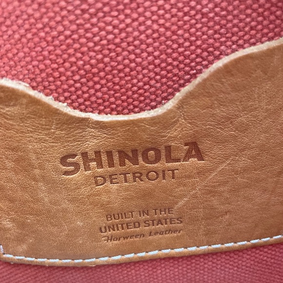 Limited Edition Shinola + FEED Sunset Orange Canvas Tote with Tan Leather Trim - Picture 11 of 11